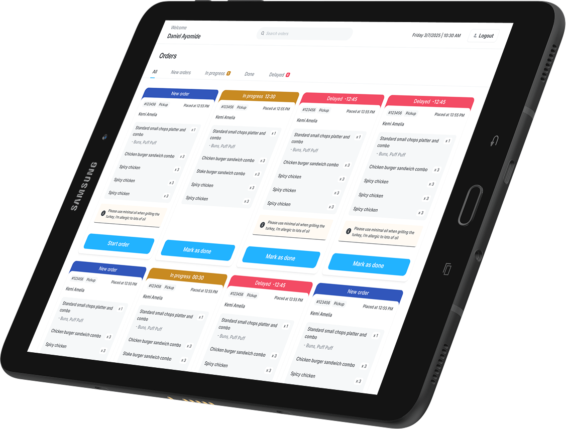 KITCHEN DISPLAY SYSTEM